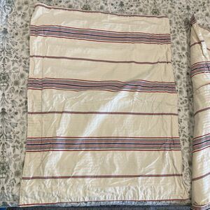Ralph Lauren Chadwick Ticking  Shams 2 Pc Standard Red Blue Stripes Retired VTG